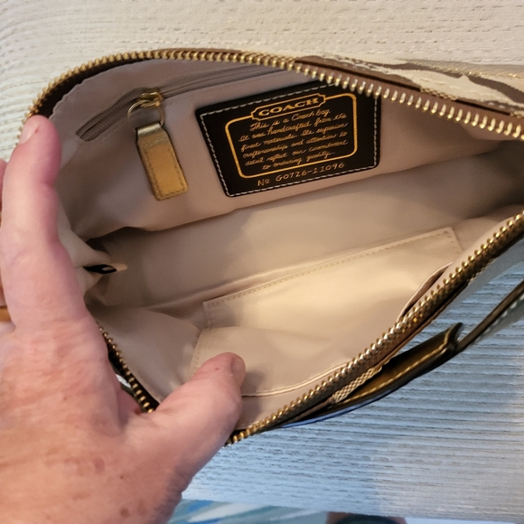 Coach Signature Stripe Small Hobo - Picture 3 of 5